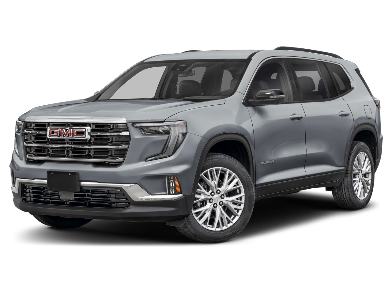 2026 GMC Acadia Elevation in Volcanic Red Tintcoat — front three-quarter view