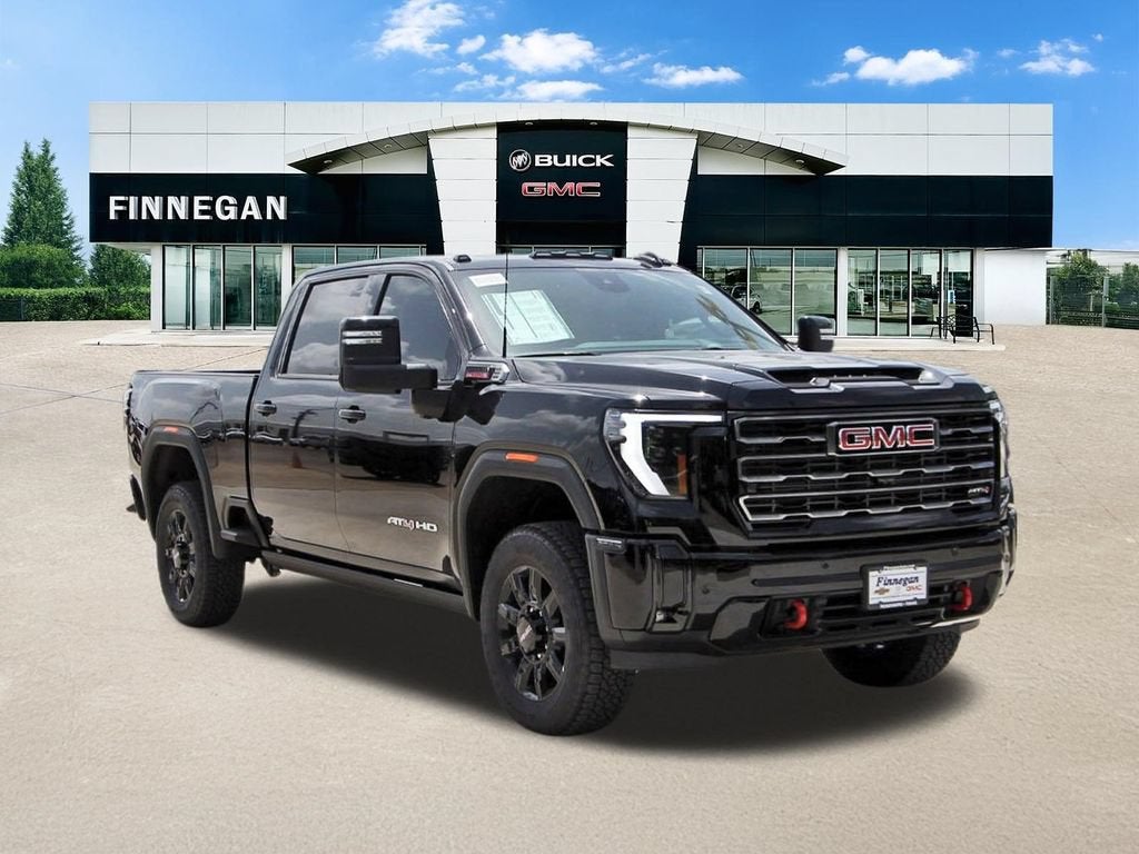2026 GMC Sierra 2500 HD AT4 in Onyx Black — front three-quarter view