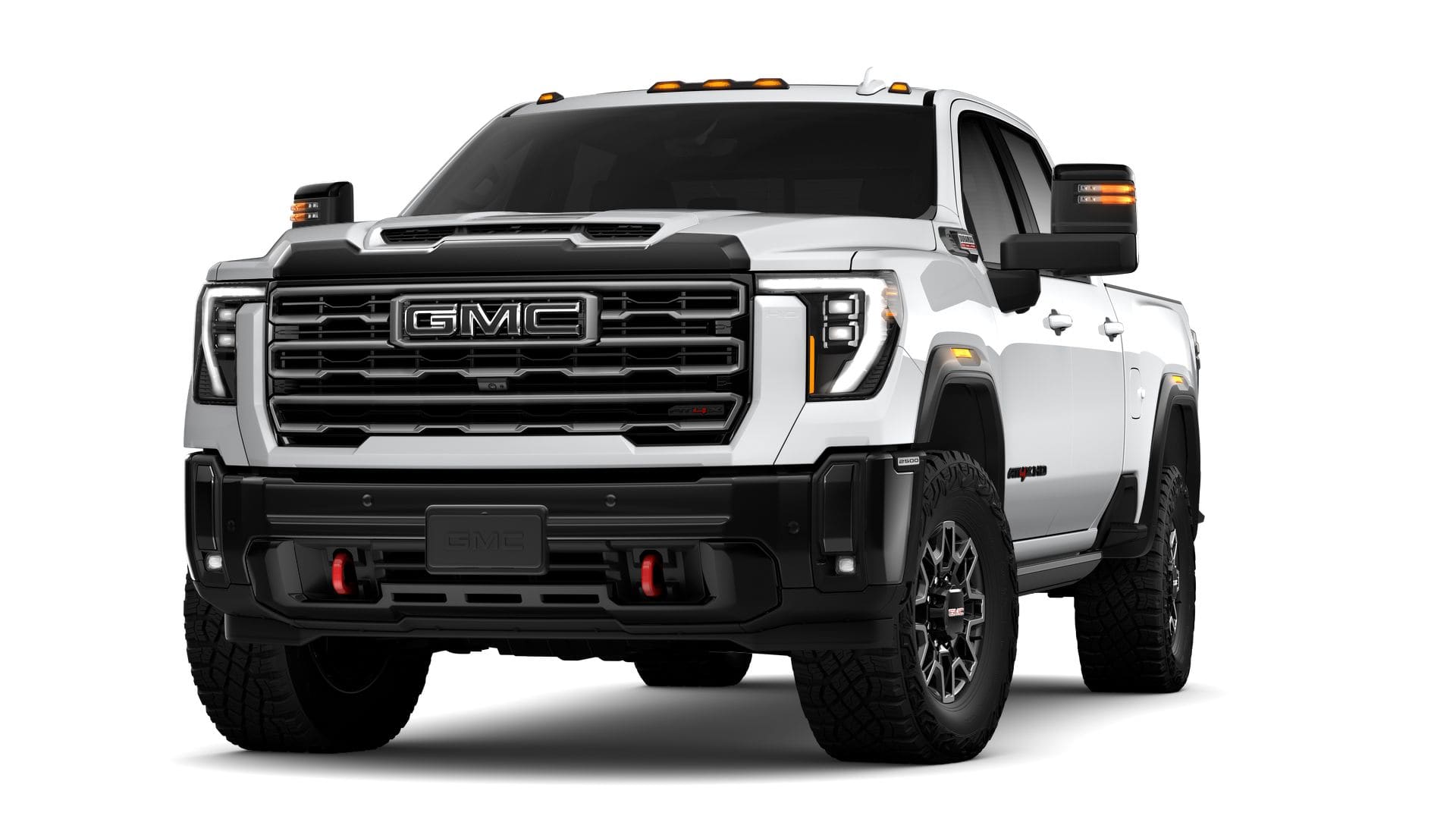 2026 GMC Sierra 2500 HD AT4X in Summit White — front three-quarter view