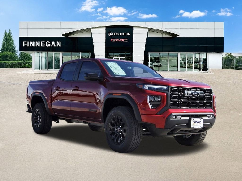 2026 GMC Canyon Elevation in Volcanic Red Tintcoat — front three-quarter view