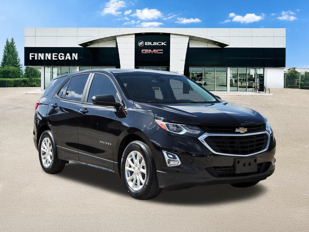 2020 Chevrolet Equinox LS in Mosaic Black Metallic — front three-quarter view