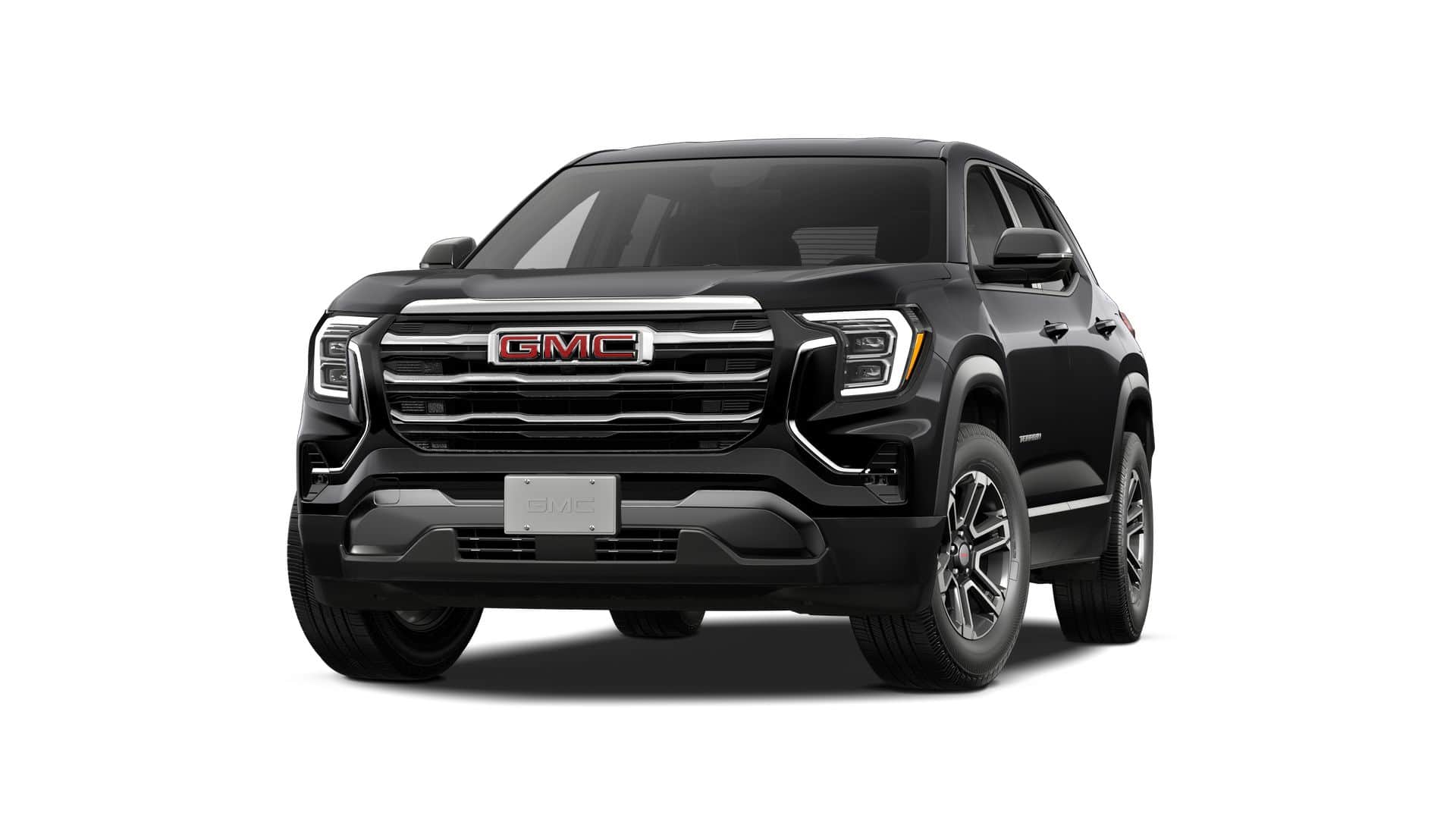 2027 GMC Terrain FWD Elevation in Ebony Twilight Metallic — front three-quarter view