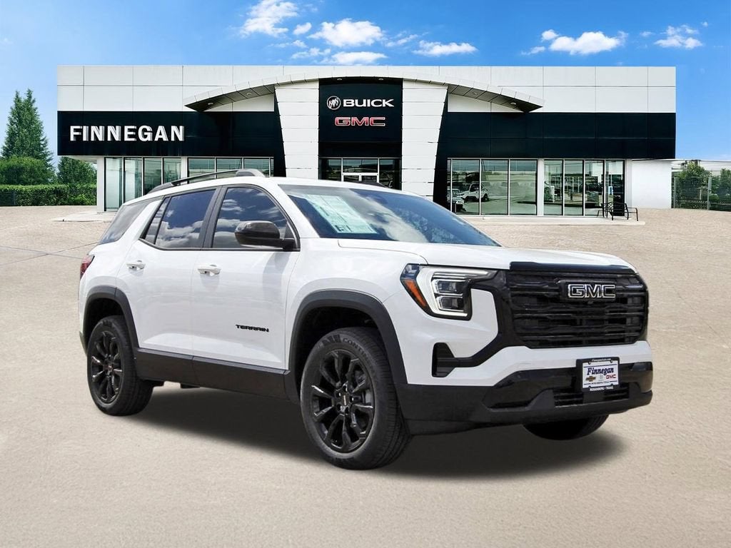 2026 GMC Terrain Elevation in Summit White — front three-quarter view