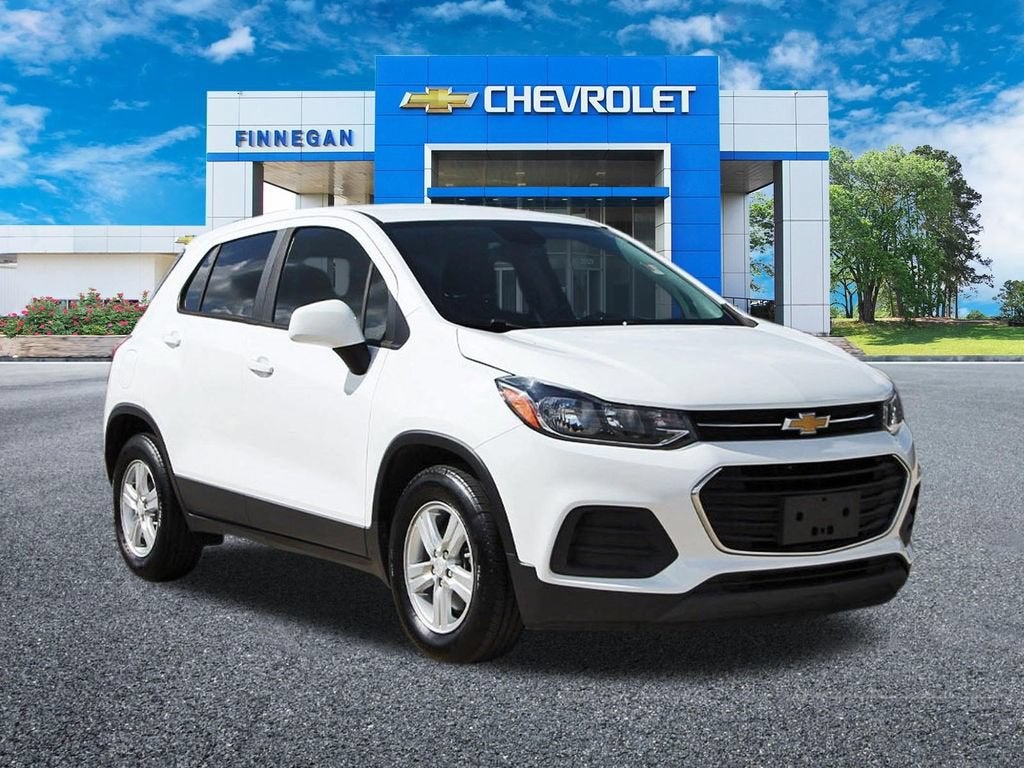 2020 Chevrolet Trax LS in Summit White — front three-quarter view