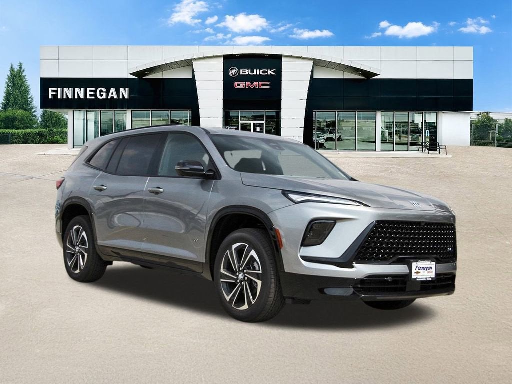 2026 Buick Enclave Sport Touring in Moonstone Gray Metallic — front three-quarter view