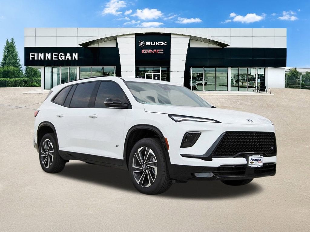 2026 Buick Enclave Sport Touring in Summit White — front three-quarter view