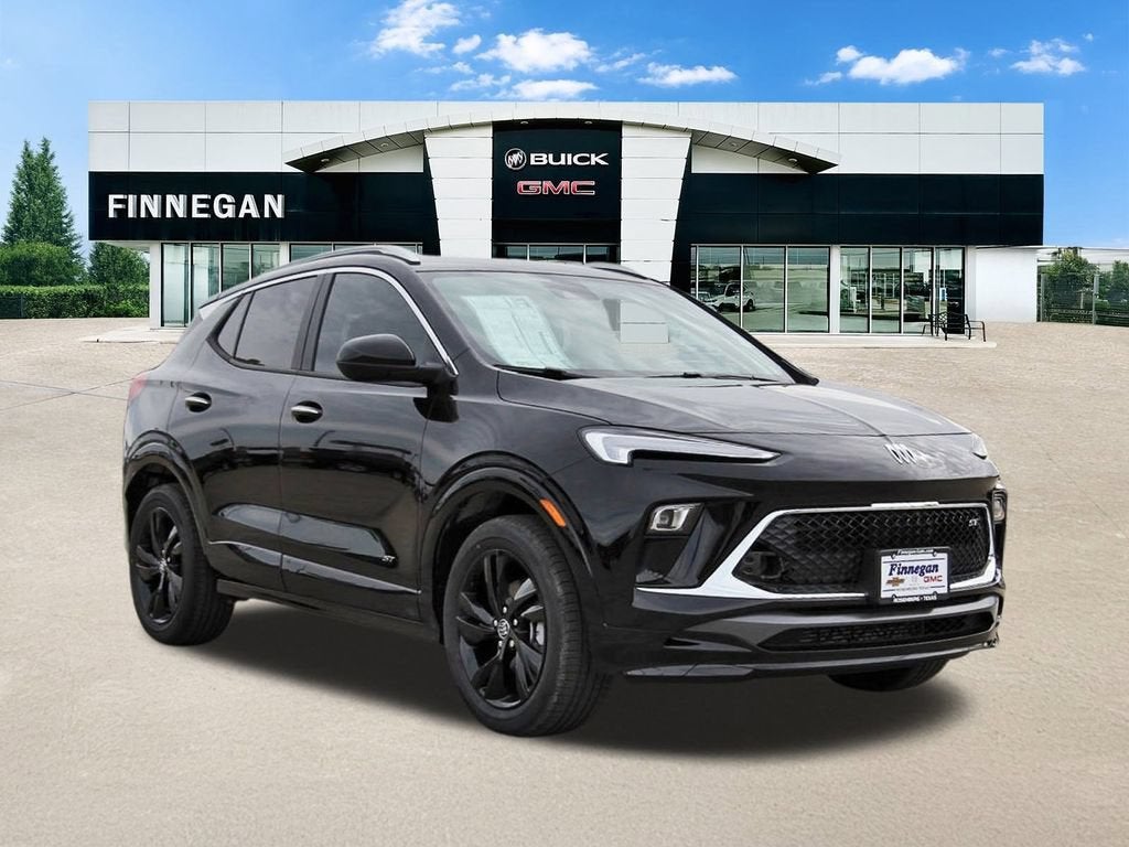 2026 Buick Encore GX Sport Touring in Ebony Twilight Metallic — front three-quarter view