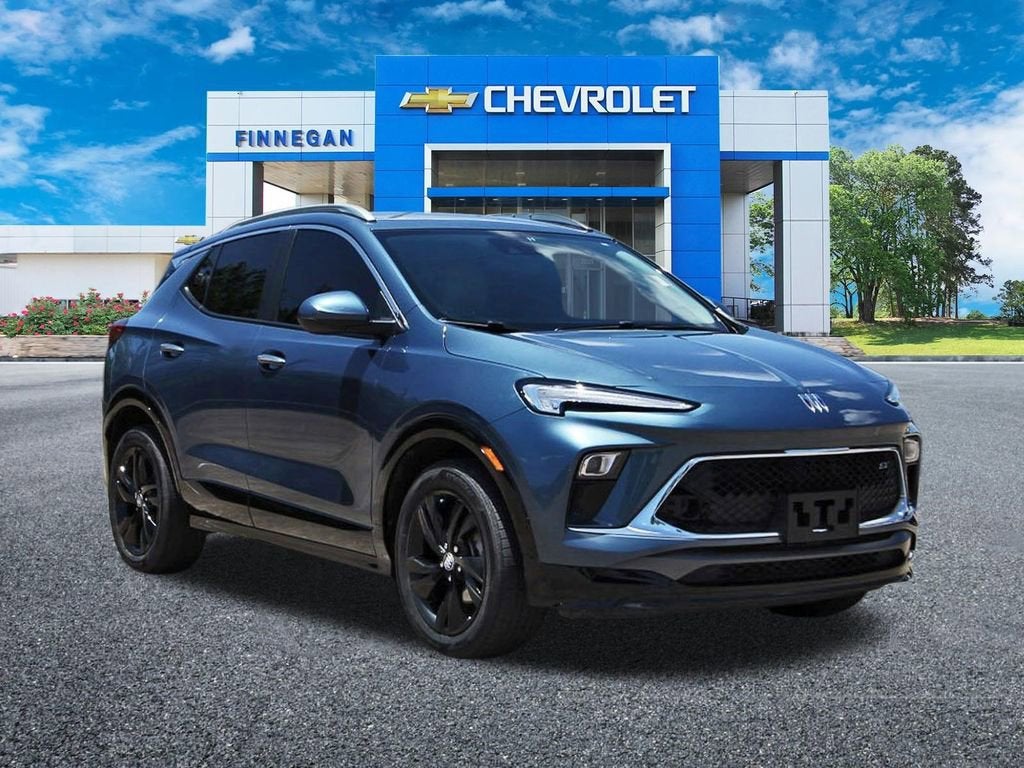 2024 Buick Encore GX Sport Touring in Ocean Blue Metallic — front three-quarter view