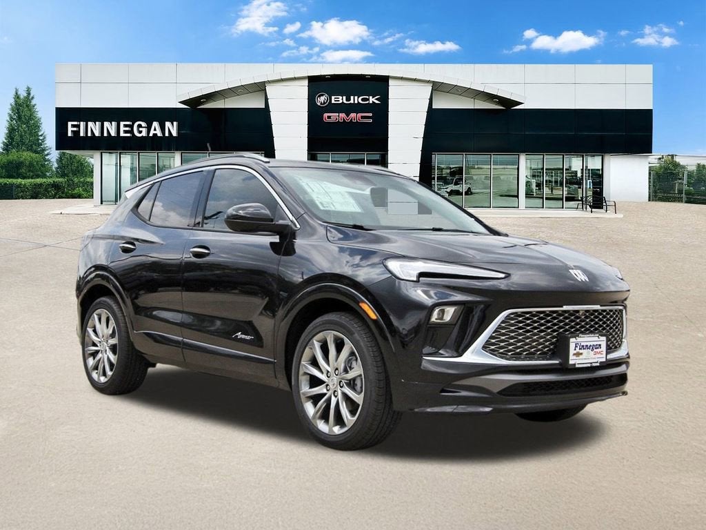 2026 Buick Encore GX Avenir in Ebony Twilight Metallic — front three-quarter view