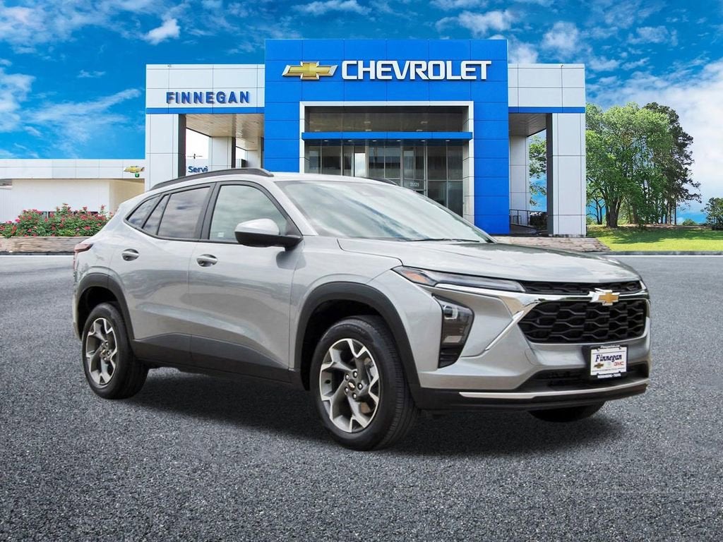 2025 Chevrolet Trax LT in Sterling Gray Metallic — front three-quarter view